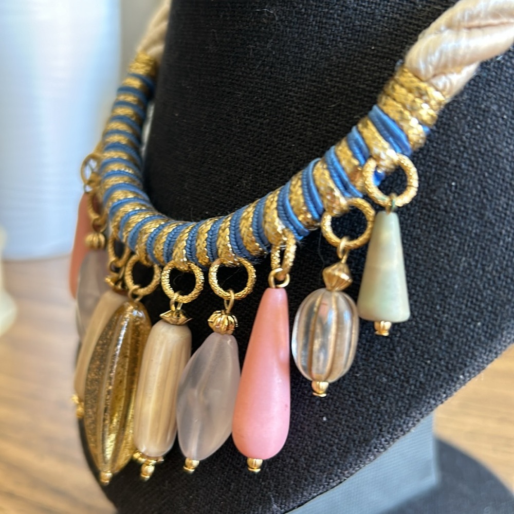 Vintage Egyptian Look Rope Charm Necklace - Picture 6 of 13